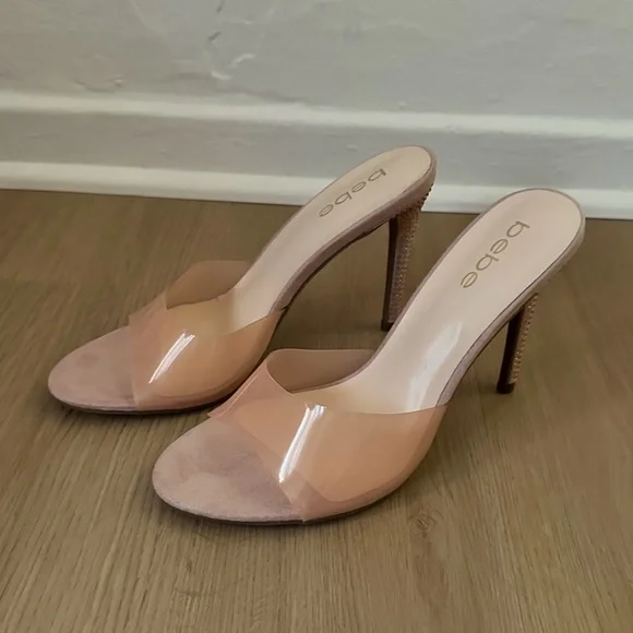 NWT Bebe Women's Sandraa Heels in Blush - Picture 3 of 8